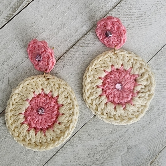 Gift For loved ones, Crochet Earrings Summer Earrings ☀️ - Picture 7 of 8